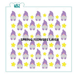 Gnome Background sPRING FLOWERS ADD-ON Layer for Cookies Cakes Culinary