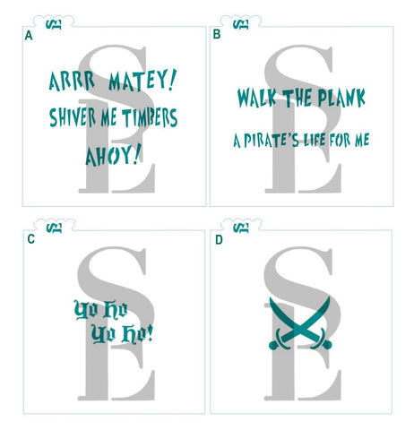 Pirate Sayings Bundle of 4 Digital Designs*