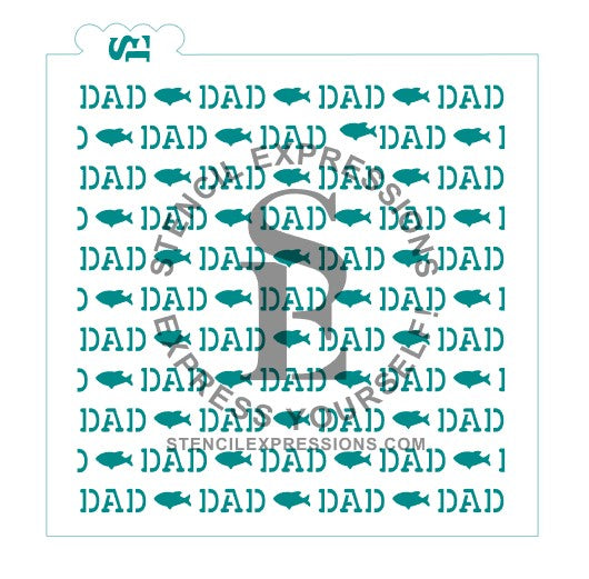 DAD - Fish Typewriter Background Digital Design
