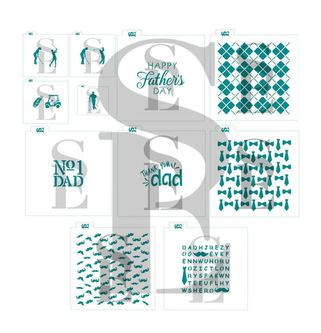 Father's Day #1 Jumbo Bundle - Golf Theme Digital Designs Cookie Stencils