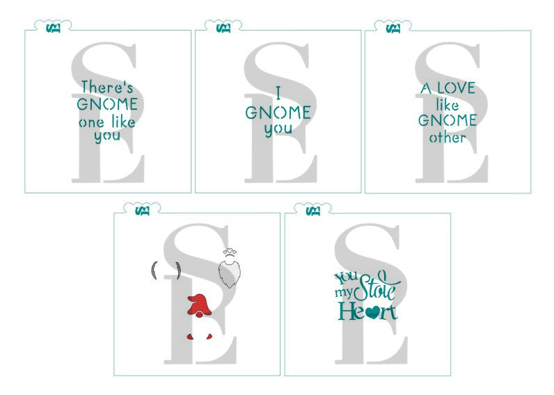 Valentine's Day: Cupid’s Arrow 5 pc Digital Design Cookie Platter Stencils