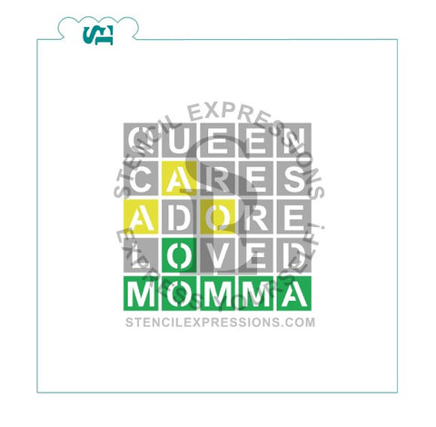 MOMMA WORDLE Puzzle and WORDLE Board Set SVG Digital Design Download *