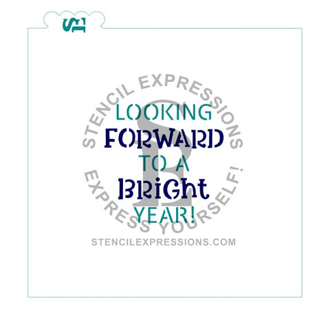 Looking Forward To A Bright Year! Sentiment, Single and Layered Digital Designs *