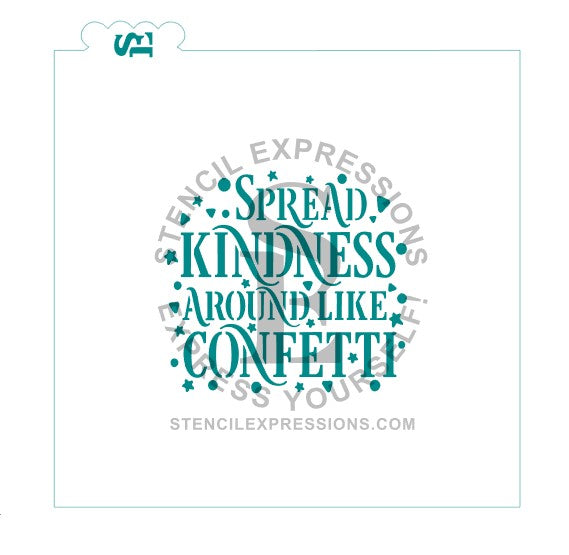 Spread Kindness Around Like Confetti Sentiment SVG Digital Design *