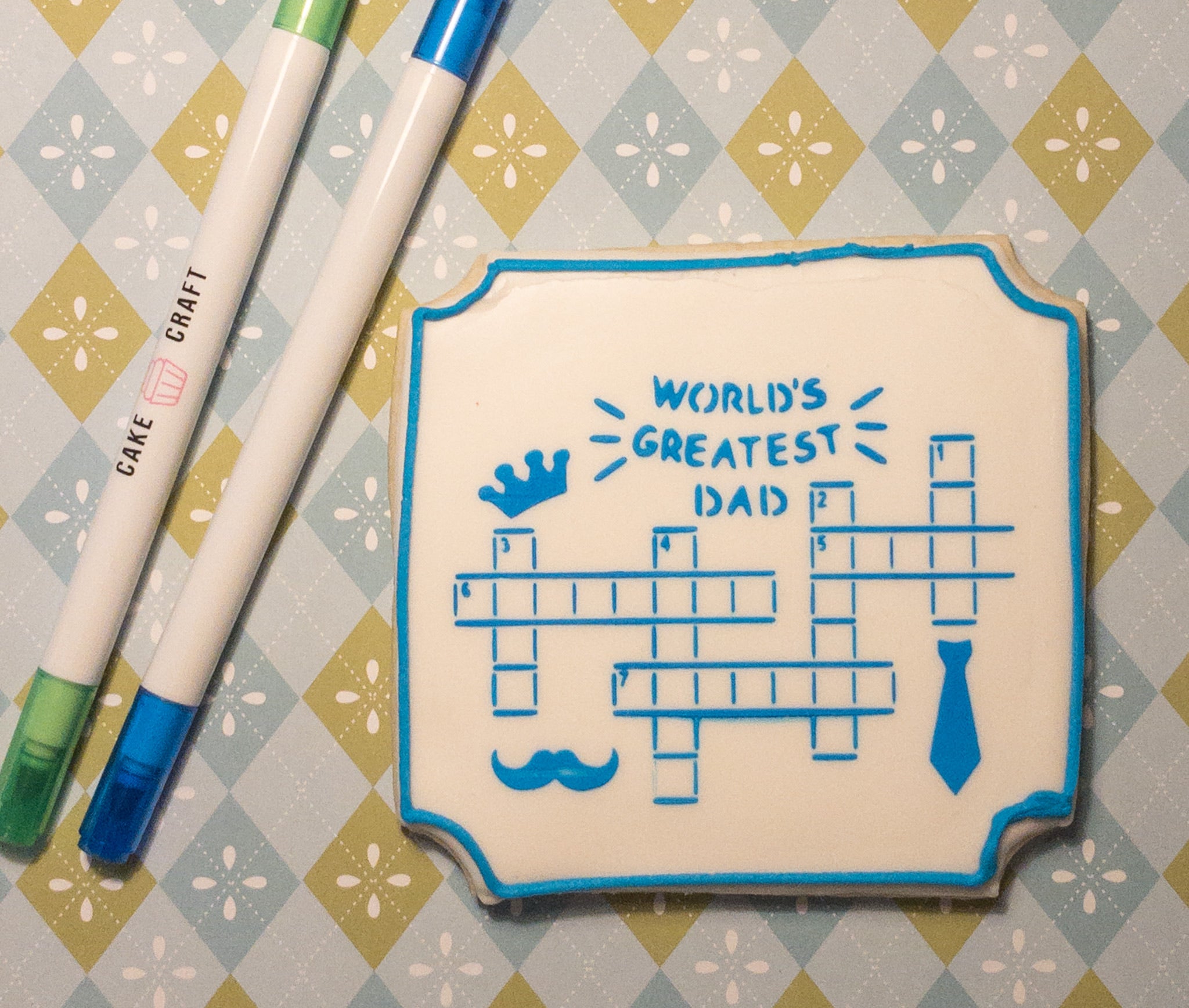 Father's Day Crossword Puzzle Stencil w/ Bonus Bag Topper & Answer Key Digital Design