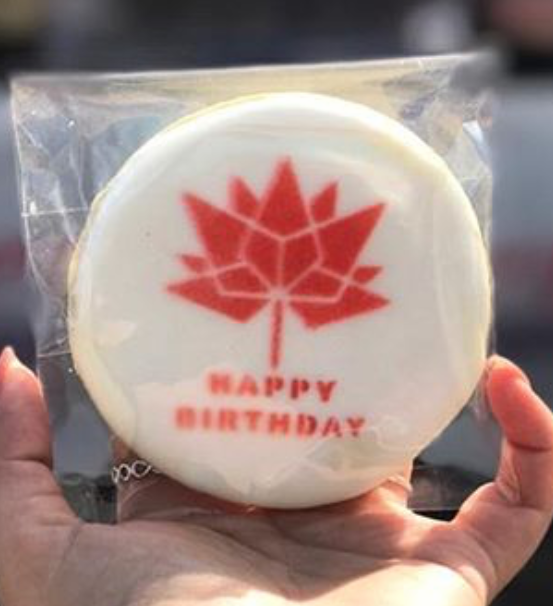 Peter Piper's Custom Logo Canada 150 Years Old Celebration Cookies