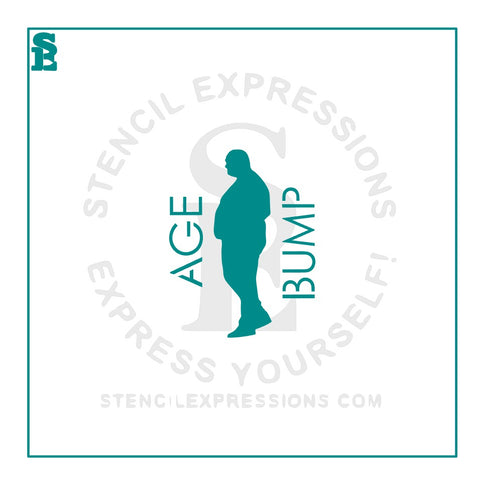 Age Bump Man Stencil Digital Design |