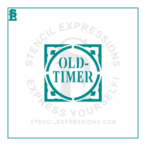 Old Timer Sentiment Stencil Digital Design |