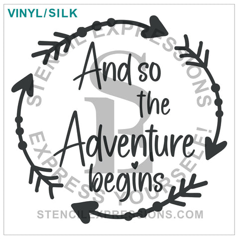 And So The Adventure Begins Mortar Board Vinyl or Silkscreen Digital Design