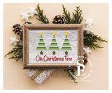 Oh Christmas Tree Sentiment with Trees Layered Stencil Set Digital Design*