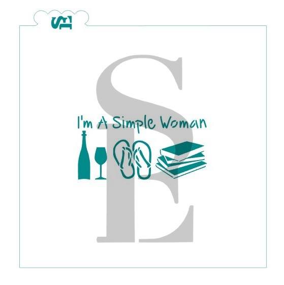 I'm a Simple Woman #2 Books Sentiment Digital Design