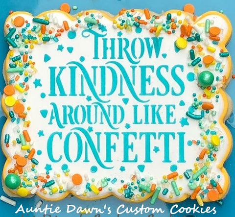 Text Art THROW LOVE AROUND LIKE CONFETTI - glittering turquoise