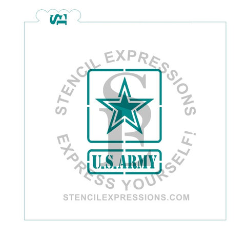 Army Star Logo Stencil Digital Design