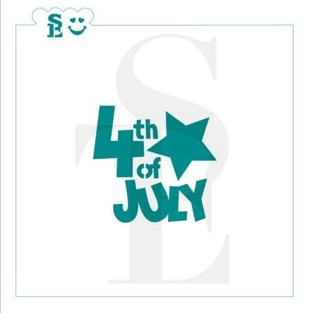 4th of July Star Digital Design Cookie Stencil