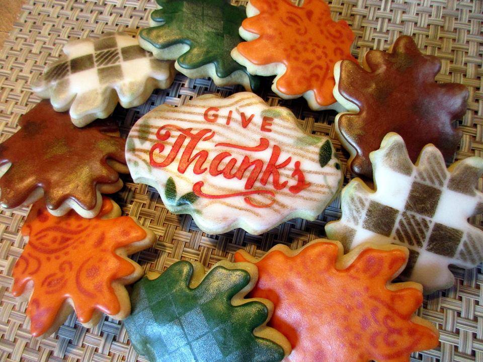 Give Thanks Greeting Stencil w/ Bonus Mini Stencils for Cookies, Cakes & Culinary