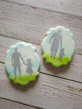 DAD - Father Silhouettes Set of 6 Digital Design cookie Stencil