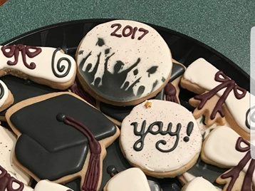 Graduation Celebration Border Digital Design Graduates Cookie and cake Stencil Karen P
