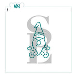 Gnome #1 Sitting PYO Digital Design Cookie Stencil