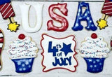 4th of July Star Digital Design Cookie Stencil Sugar Mama By Kim