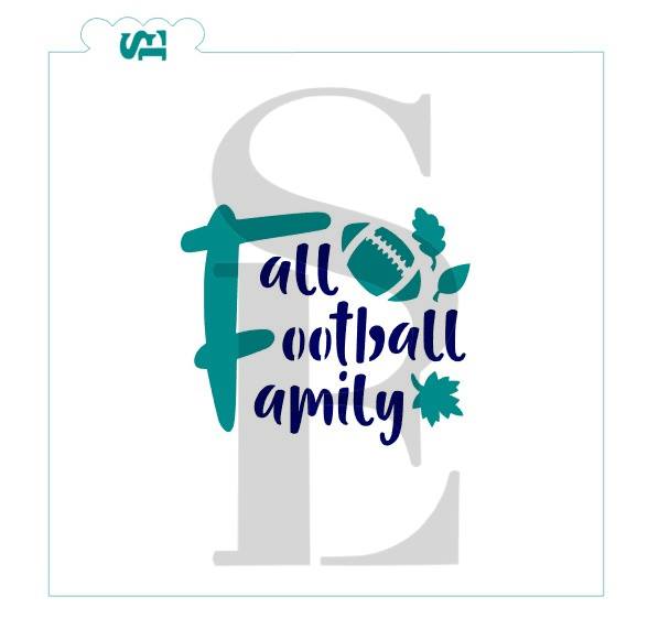 Fall Football Family, Single and Layered Design Cookie Stencil