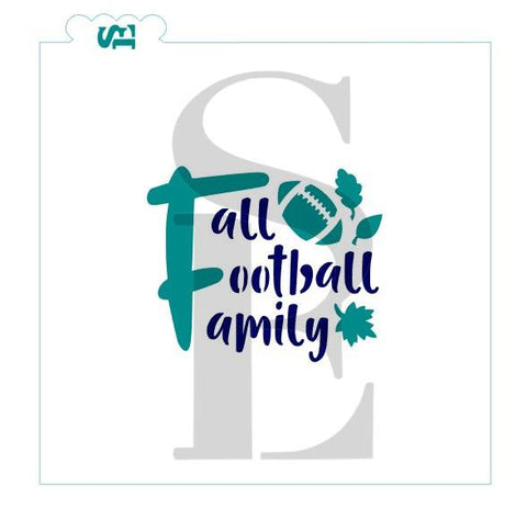 Fall Football Family, Single and Layered Design Cookie Stencil