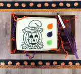 Jack-O-Lantern with Witches Hat PYO Digital Design Cookie Stencil