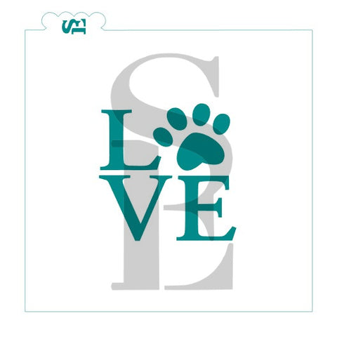Animal "LOVE" Paw Print Digital Design