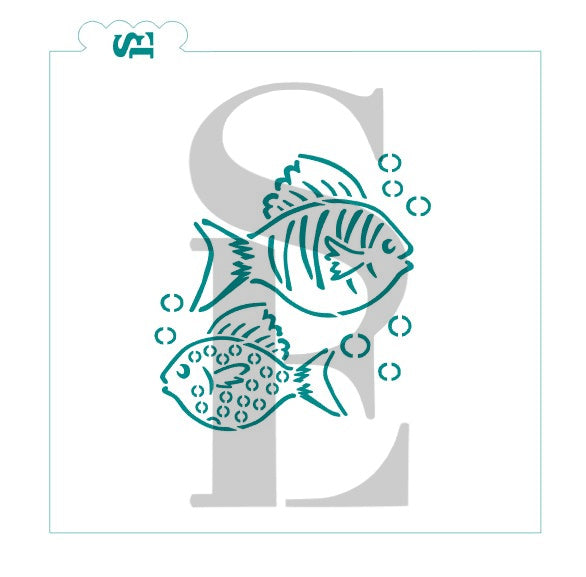 Fish PYO Digital Design Cookie Stencil
