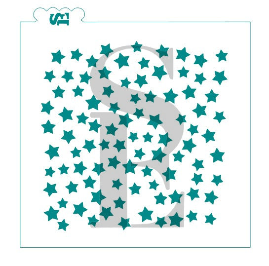 Scattered Stars Background Digital Design Cookie Stencil