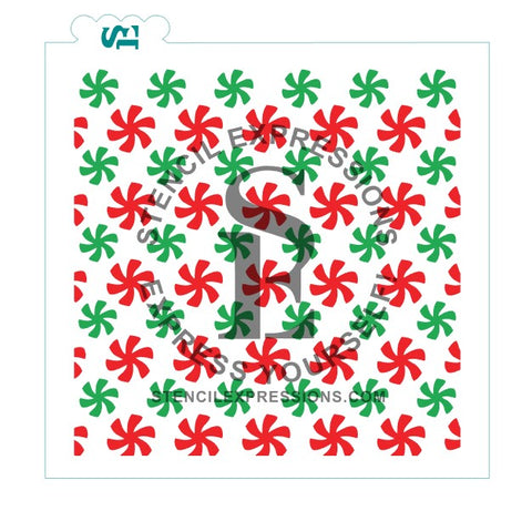 Peppermint Candy Background, Single and Layered Digital SVG Design Download *