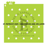 Gnomes Background St. Patrick's Day ADD-ON Layer Digital Stencil Design *