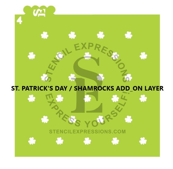 Gnomes Background Shamrock / St. Patrick's Layer for Cookies Cakes Culinary
