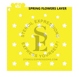 Gnomes Background Spring / Summer Flowers ADD-ON Layer Digital Stencil Design *