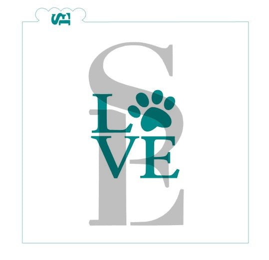 Cat / Dog, LOVE, Paw Prints, Dog Bones Stencil Bundle for Cookies, Cakes & Culinary