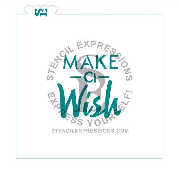 Make A Wish Sentiment Stencil SVG Digital Design Download *