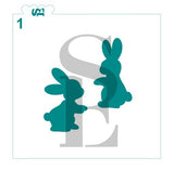 Bunny Silhouette Stencils Bundle Digital Design