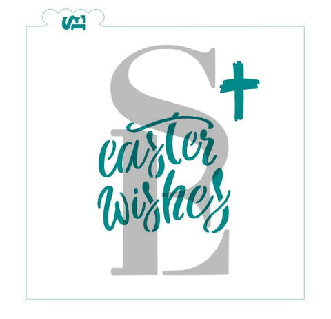 Easter Wishes with Bonus Mini Cross Stencils for Cookies, Cakes & Culinary