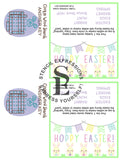 Easter Egg Shaped Word Search with Bag Topper Digital Design