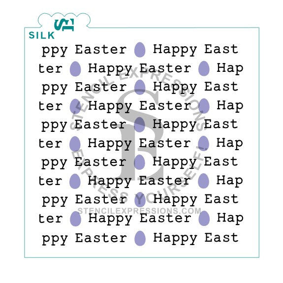 Happy Easter Layered Background SILKSCREEN Digital Design *