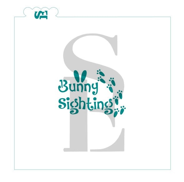 Bunny Sighting, Single and Layered Digital Design cookie stencil