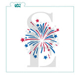4th of July Fireworks #3 Digital Design Cookie stencil