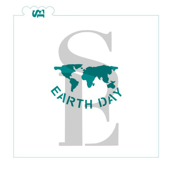 Earth Day - Globe Stencil for Cookies, Cakes & Culinary