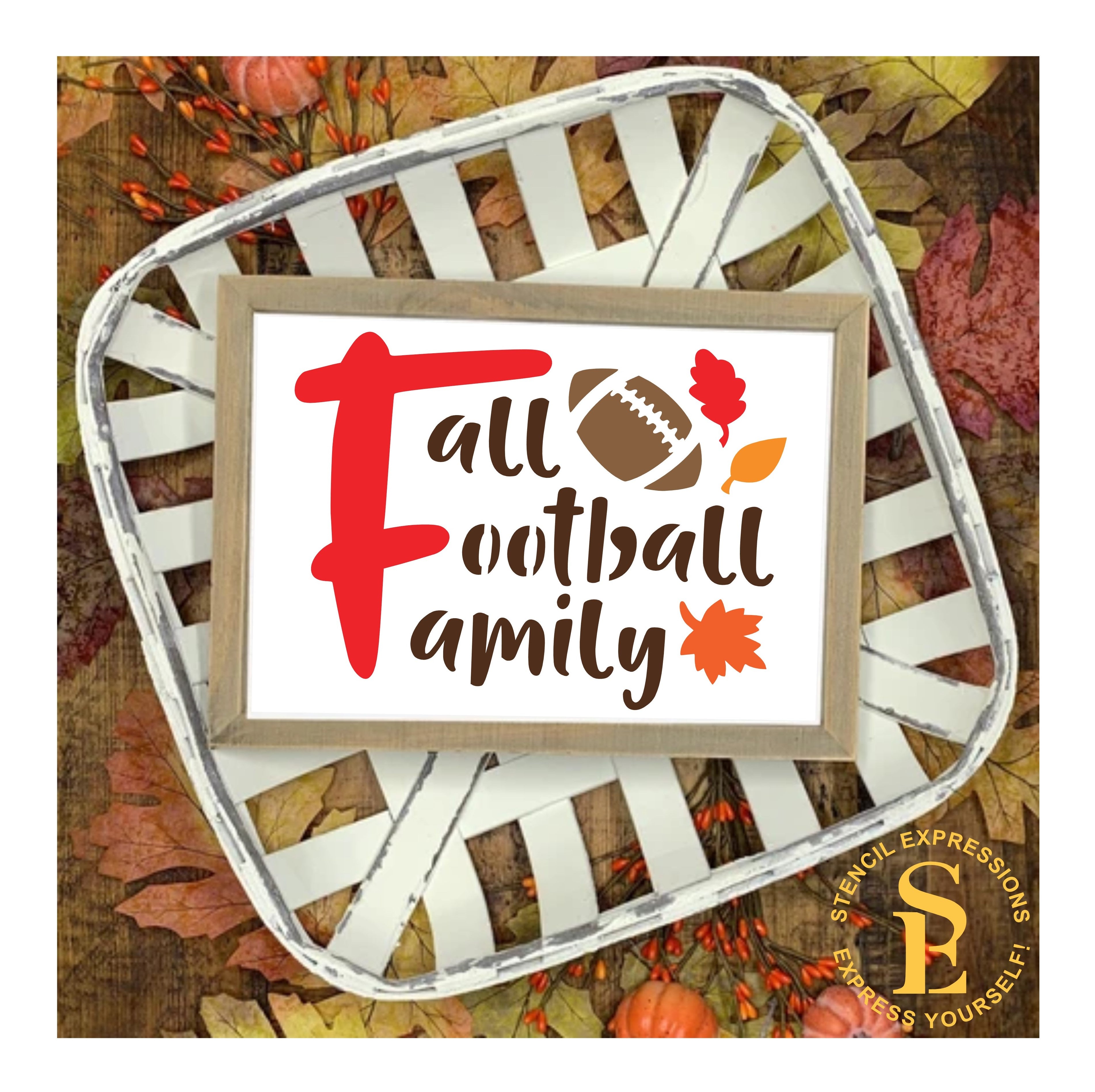 Fall Football Family, Single and Layered Digital Design