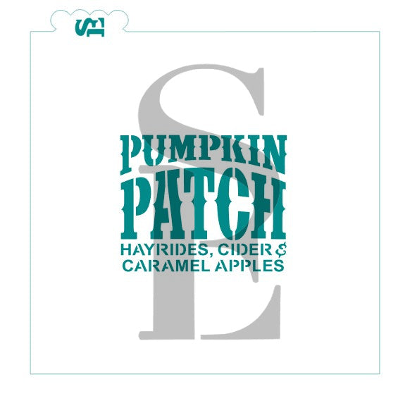 Pumpkin Patch Sentiment Digital Design Cookie Stencil