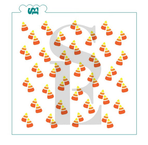 Candy Corn Background Stencil for Cookies, Cakes & Culinary