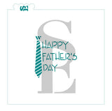Happy Father's Day Tie Digital Download Cookie Stencil