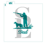 DAD - Father Silhouettes Set of 6 Digital Design Cookie Stencil