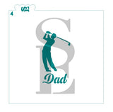 DAD - Father Silhouettes Set of 6 Digital Design Cookie Stencil