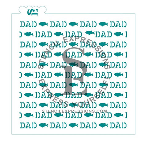 DAD - Fish Typewriter Background Digital Design