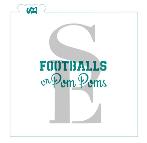 Footballs or Pom Poms Digital Download Cookie Stencil